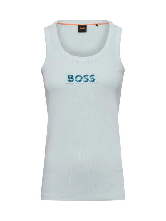 Zdjęcie produktu BOSS Orange podkoszulek - C_Ematite2_stonebadg Kobiety Bawełna niebieski