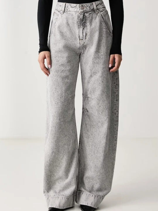 Zdjęcie produktu BOSS Orange jeansy relaxed fit damskie C_ROXANE LR szary