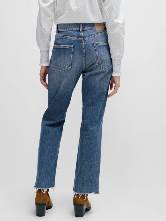 Zdjęcie produktu BOSS ORANGE Jeansy the ada | Straight fit | high rise granatowy