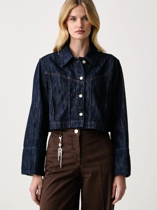 Zdjęcie produktu BOSS Orange koszula damska jeansowa C_SHIRT granatowy