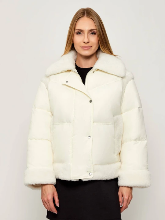 Zdjęcie produktu BOSS ORANGE Kurtka C_Pajuna | Regular Fit | shearling biały