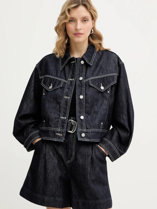 Zdjęcie produktu BOSS Orange kurtka jeansowa C BOMBER TRUCKER 1.0 granatowy