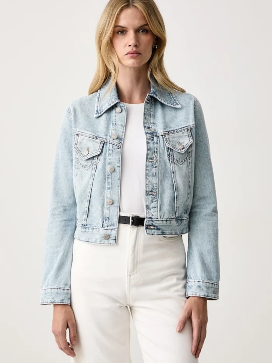 Zdjęcie produktu BOSS Orange kurtka przejściowa damska jeansowa C_TRUCKER JKT niebieski