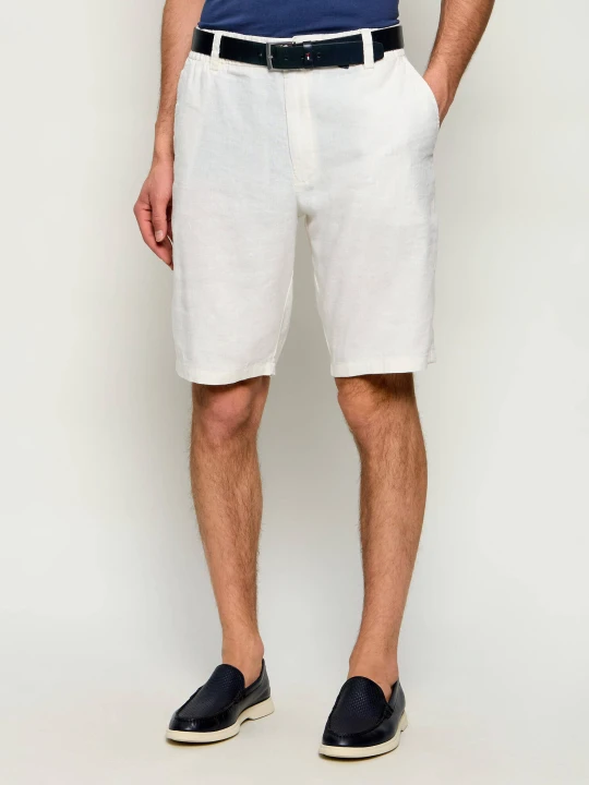 Zdjęcie produktu BOSS ORANGE Lniane szorty Chino_DS_3S | Tapered fit biały