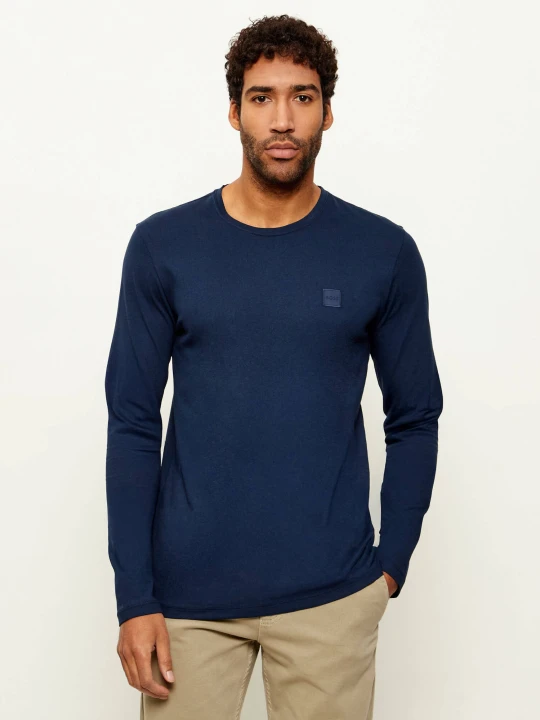 Zdjęcie produktu BOSS ORANGE Longsleeve Tacks | Regular Fit granatowy