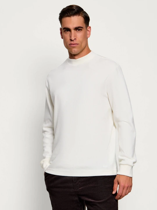 Zdjęcie produktu BOSS ORANGE Longsleeve Te_Shadows | Regular Fit ecru