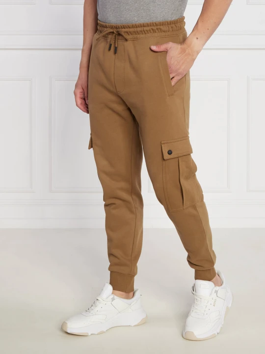 Zdjęcie produktu BOSS ORANGE Ocieplane spodnie dresowe Seteam | Relaxed fit brązowy
