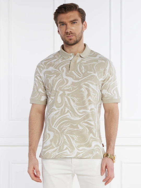 Zdjęcie produktu BOSS ORANGE Polo AlloverOcean | Regular Fit beżowy