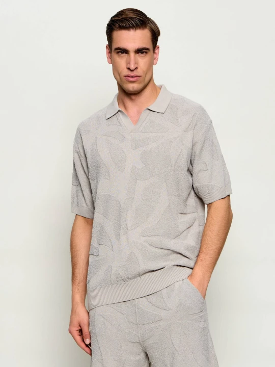Zdjęcie produktu BOSS ORANGE Polo Asurfo | Relaxed fit frotté szary