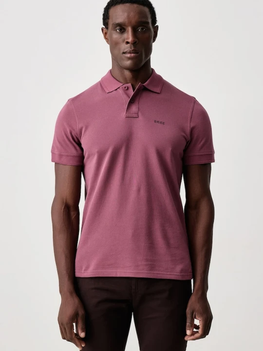 Zdjęcie produktu BOSS Orange polo męskie bawełniane Prime różowy