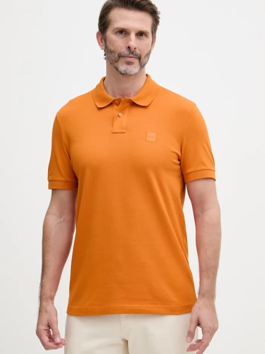 Zdjęcie produktu BOSS Orange polo męskie bawełniane z elastanem Passenger