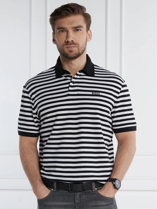 Zdjęcie produktu BOSS ORANGE Polo PalesStripe | Regular Fit czarny