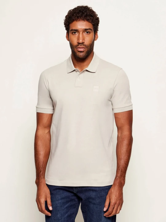 Zdjęcie produktu BOSS ORANGE Polo Passenger | Slim Fit | stretch beżowy