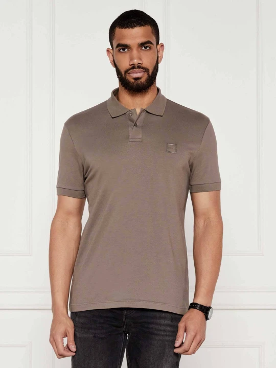 Zdjęcie produktu BOSS ORANGE Polo Passenger | Slim Fit | stretch brązowy