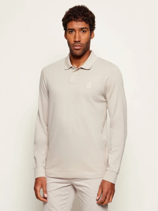 Zdjęcie produktu BOSS ORANGE Polo Passerby | Slim Fit | stretch beżowy