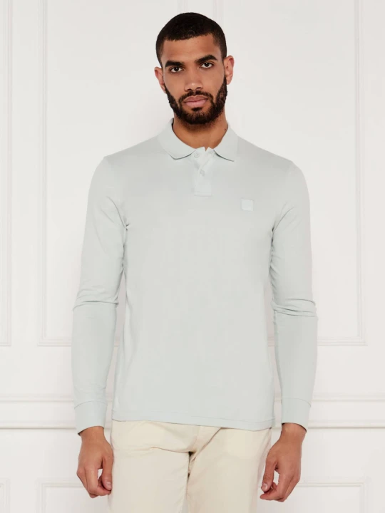 Zdjęcie produktu BOSS ORANGE Polo Passerby | Slim Fit | stretch szary