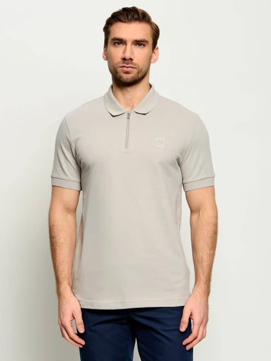 Zdjęcie produktu BOSS ORANGE Polo Passerzip | Slim Fit beżowy