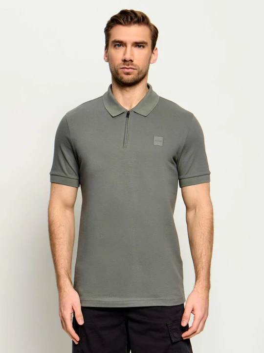 Zdjęcie produktu BOSS ORANGE Polo Passerzip | Slim Fit szary
