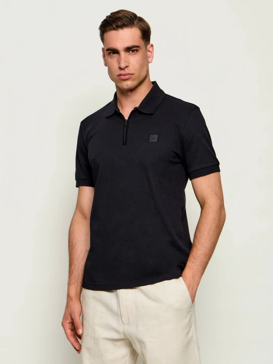 Zdjęcie produktu BOSS ORANGE Polo Passerzip | Slim Fit czarny