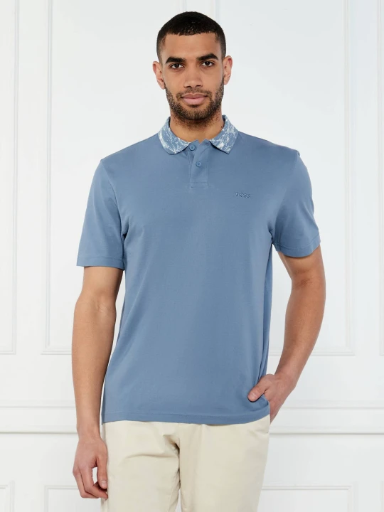 Zdjęcie produktu BOSS ORANGE Polo Pe_desertcollar | Relaxed fit niebieski