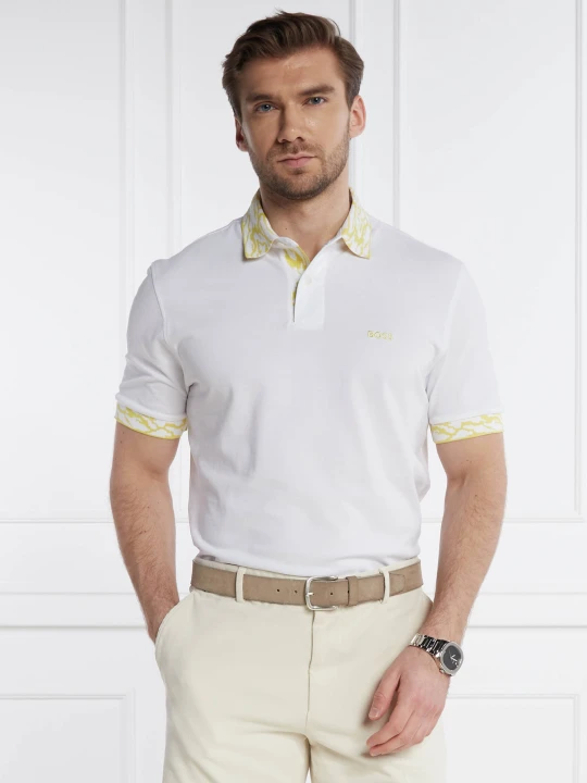 Zdjęcie produktu BOSS ORANGE Polo Pe_Ocean_detailed | Regular Fit biały