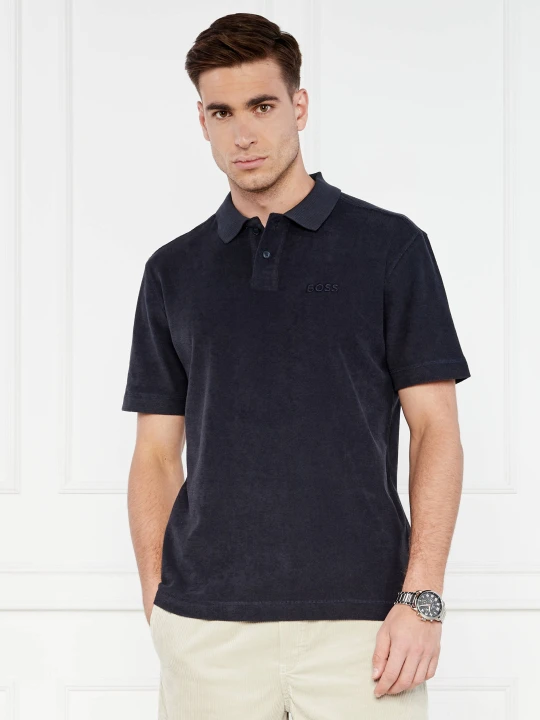 Zdjęcie produktu BOSS ORANGE Polo Pe_Towel | Relaxed fit granatowy