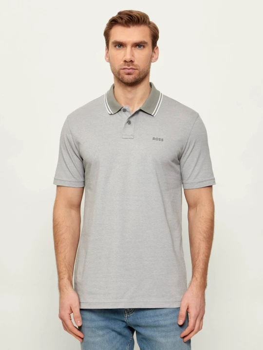Zdjęcie produktu BOSS ORANGE Polo PeoxfordNew | Relaxed fit | oxford szary
