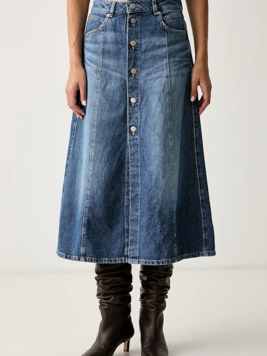 Zdjęcie produktu BOSS Orange spódnica rozkloszowana jeansowa C_DNM MIDI SKIRT niebieski