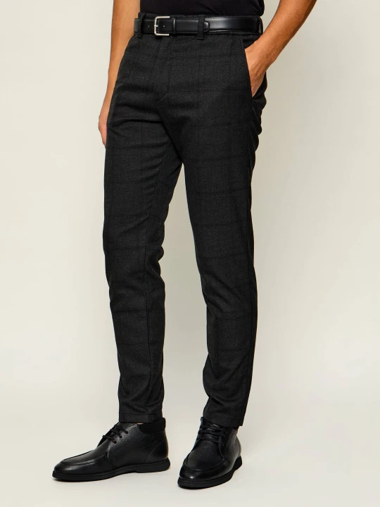 Zdjęcie produktu BOSS ORANGE Spodnie chino DS-10 | Tapered fit grafitowy