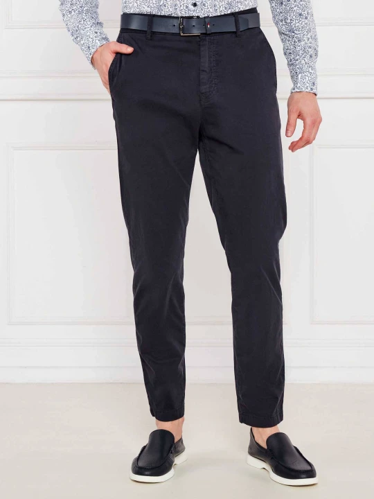 Zdjęcie produktu BOSS ORANGE Spodnie chino DS-5 | Tapered fit granatowy