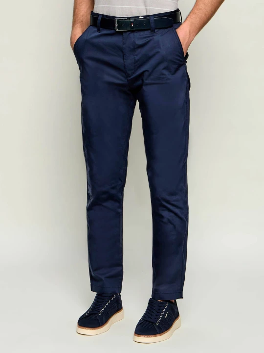 Zdjęcie produktu BOSS ORANGE Spodnie chino DS-9 | Tapered fit granatowy