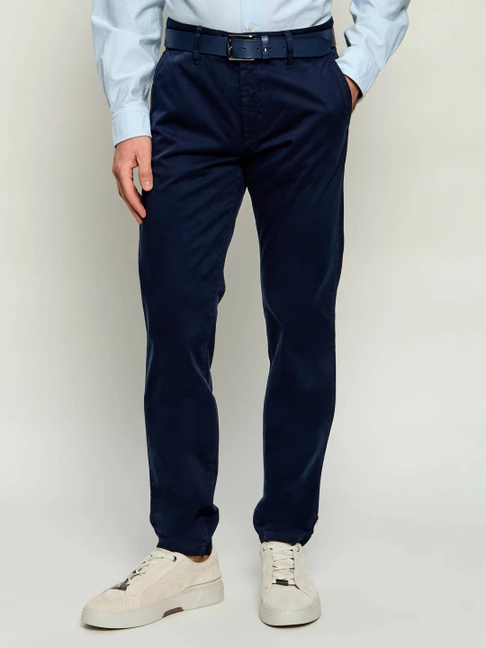 Zdjęcie produktu BOSS ORANGE Spodnie chino Schino-Taber | Tapered fit granatowy