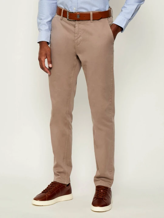 Zdjęcie produktu BOSS ORANGE Spodnie chino | Tapered fit beżowy