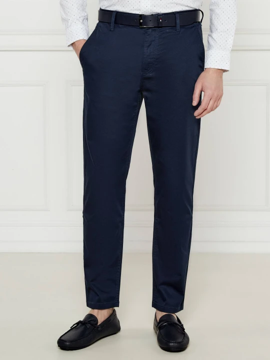 Zdjęcie produktu BOSS ORANGE Spodnie chino | Tapered fit granatowy