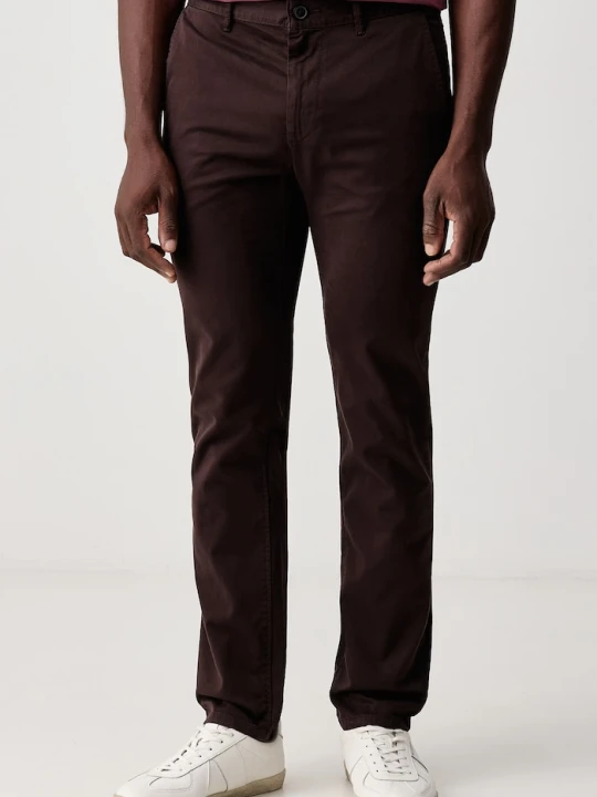 Zdjęcie produktu BOSS Orange spodnie chinos męskie bawełniane z elastanem Chino_slim brązowy