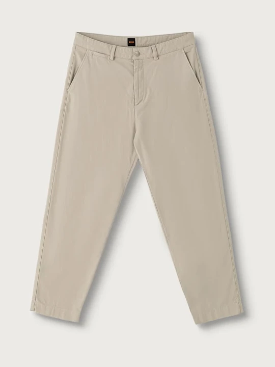 Zdjęcie produktu BOSS Orange spodnie chinos męskie bawełniane z elastanem Chino_ST_2 beżowy