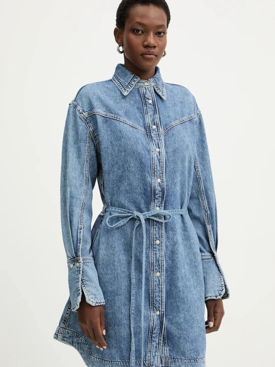 Zdjęcie produktu BOSS Orange sukienka jeansowa C SHIRTDRESS niebieski