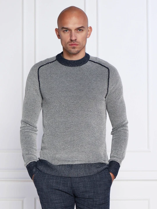 Zdjęcie produktu BOSS ORANGE Sweter Akopak | Slim Fit granatowy