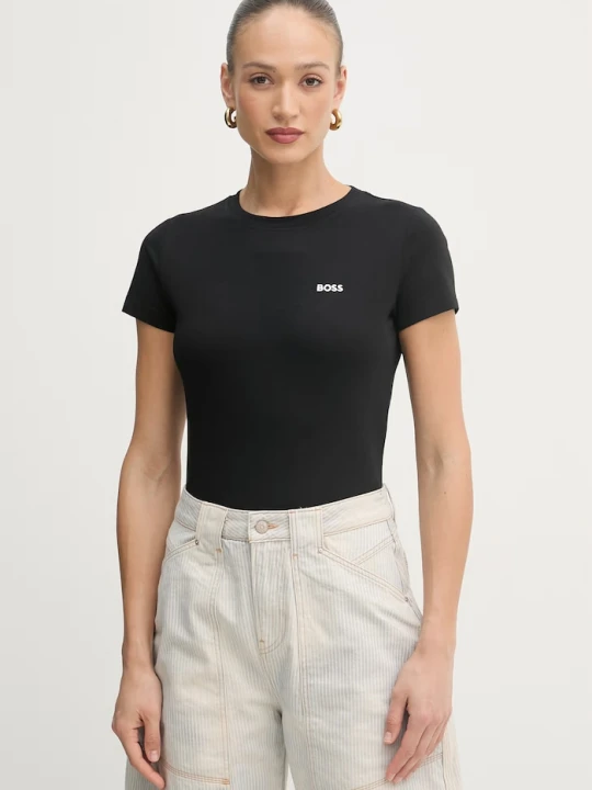 Zdjęcie produktu BOSS Orange T-shirt basic damski bawełniany C Esogo 1 czarny