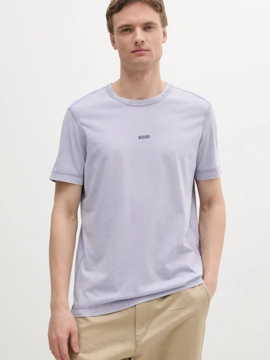 Zdjęcie produktu BOSS Orange t-shirt bawełniany fioletowy
