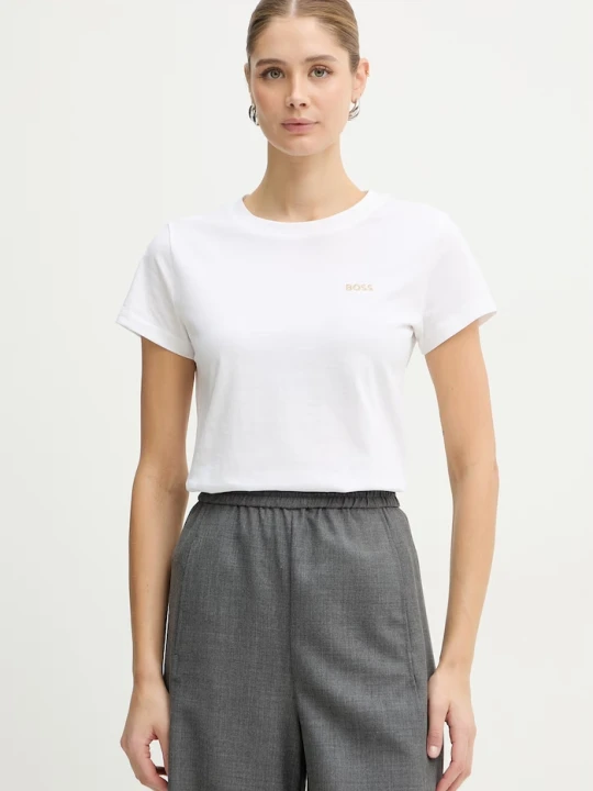 Zdjęcie produktu BOSS Orange T-shirt basic damski bawełniany C Esogo 1 biały