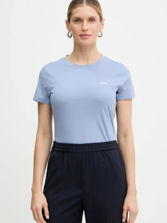 Zdjęcie produktu BOSS Orange T-shirt basic damski bawełniany C Esogo 1 niebieski