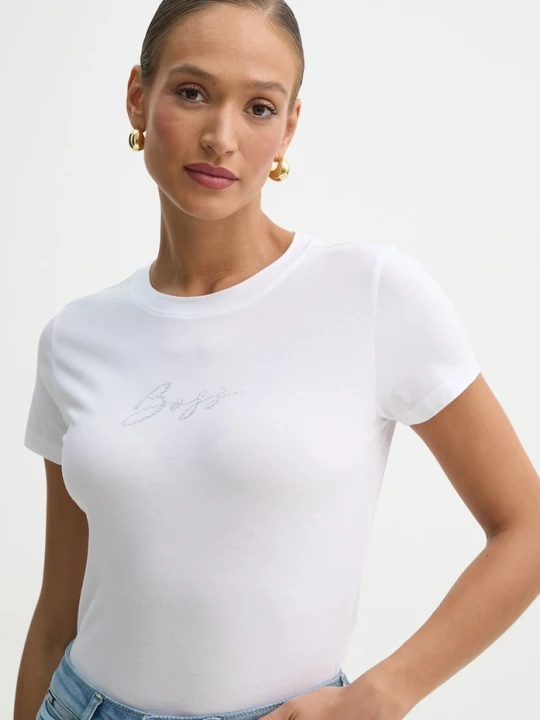 Zdjęcie produktu BOSS Orange T-shirt damski bawełniany C Esogo 2 MA crystal biały