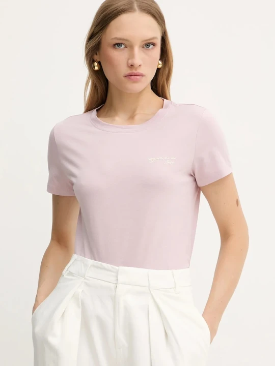 Zdjęcie produktu BOSS Orange T-shirt damski bawełniany C_Esogo_3 różowy