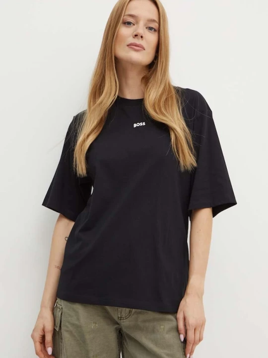 Zdjęcie produktu BOSS Orange t-shirt bawełniany C Enis Small Logo czarny