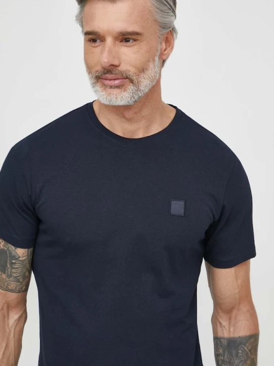 Zdjęcie produktu BOSS Orange T-shirt męski bawełniany Tales granatowy