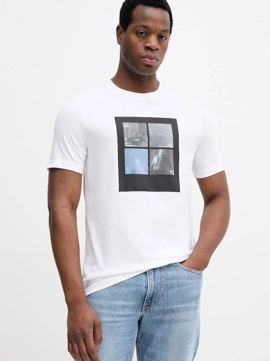 Zdjęcie produktu BOSS Orange t-shirt bawełniany Te_Cover biały