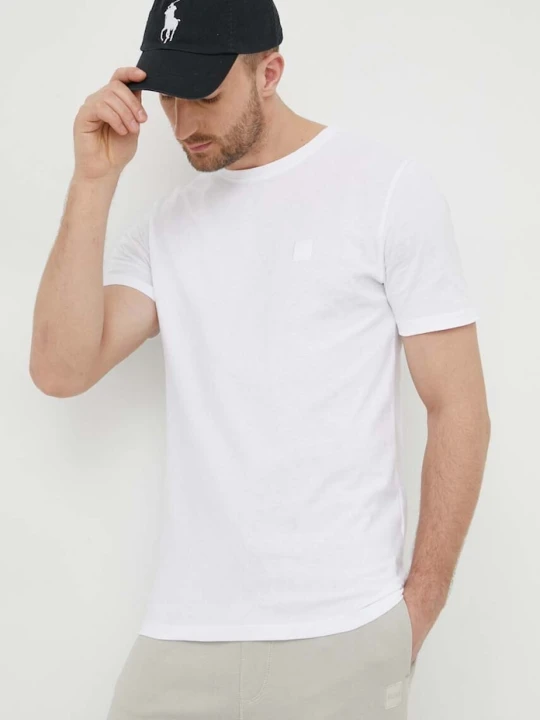 Zdjęcie produktu BOSS Orange T-shirt męski bawełniany Tales biały