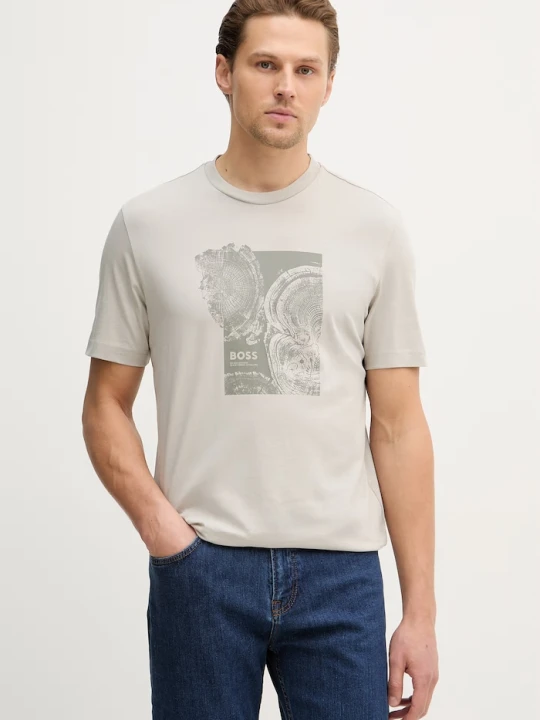 Zdjęcie produktu BOSS Orange t-shirt bawełniany Te_Imprint szary