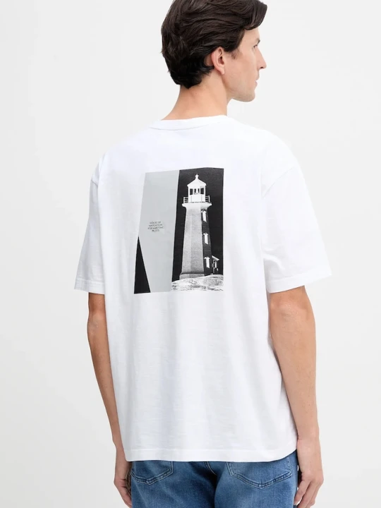 Zdjęcie produktu BOSS Orange t-shirt bawełniany Te_polar biały
